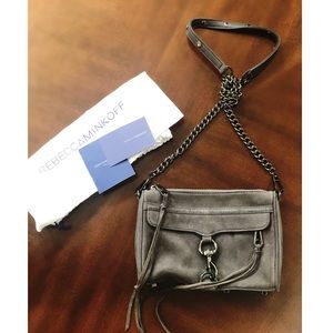 Rebecca Minkoff Mini M.A.C Crossbody (Gray Suede)